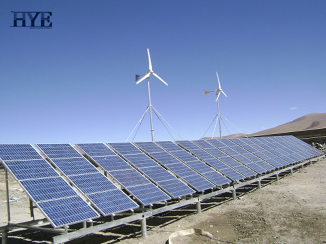 Tibet, China, wind & solar hybrid base station system in 2008