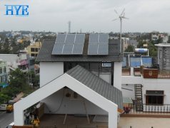 Bangaluru, India wind & solar hybrid residential system